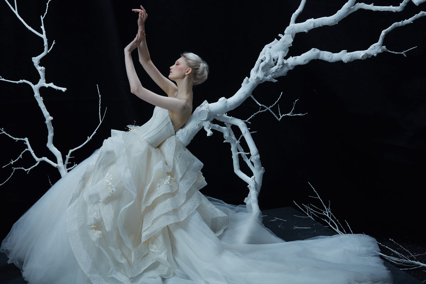 V&LOVE Cloud Pleated Wedding Gown — view 1