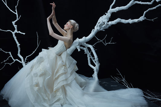 V&LOVE Cloud Pleated Wedding Gown — view 1