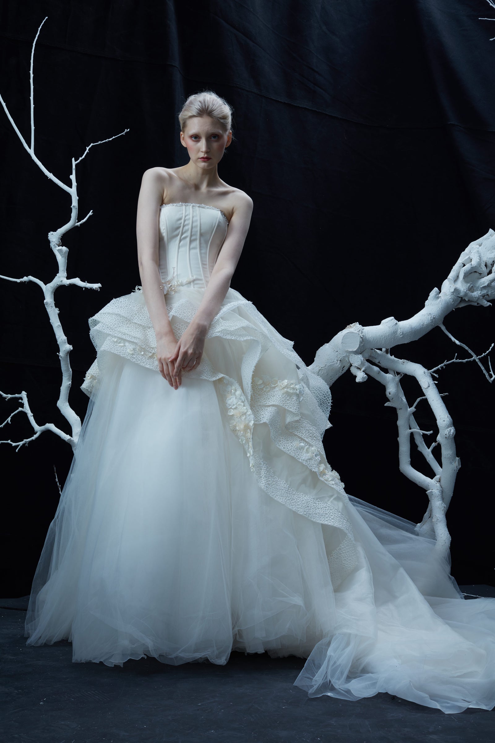 V&LOVE Cloud Pleated Wedding Gown — view 3