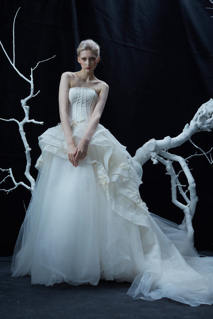 V&LOVE Cloud Pleated Wedding Gown — view 3