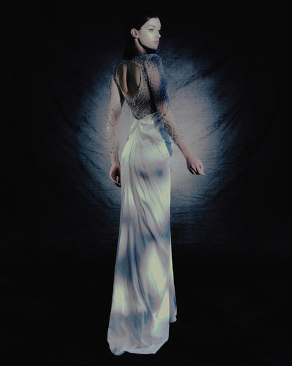V&LOVE Crystal Embellished High-Slit Gown — view 3