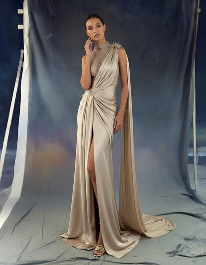 V&LOVE Embellished One-Shoulder Gown — view 6