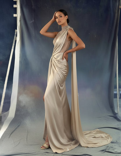 V&LOVE Embellished One-Shoulder Gown — view 7