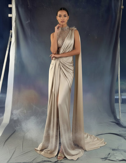 V&LOVE Embellished One-Shoulder Gown — view 12
