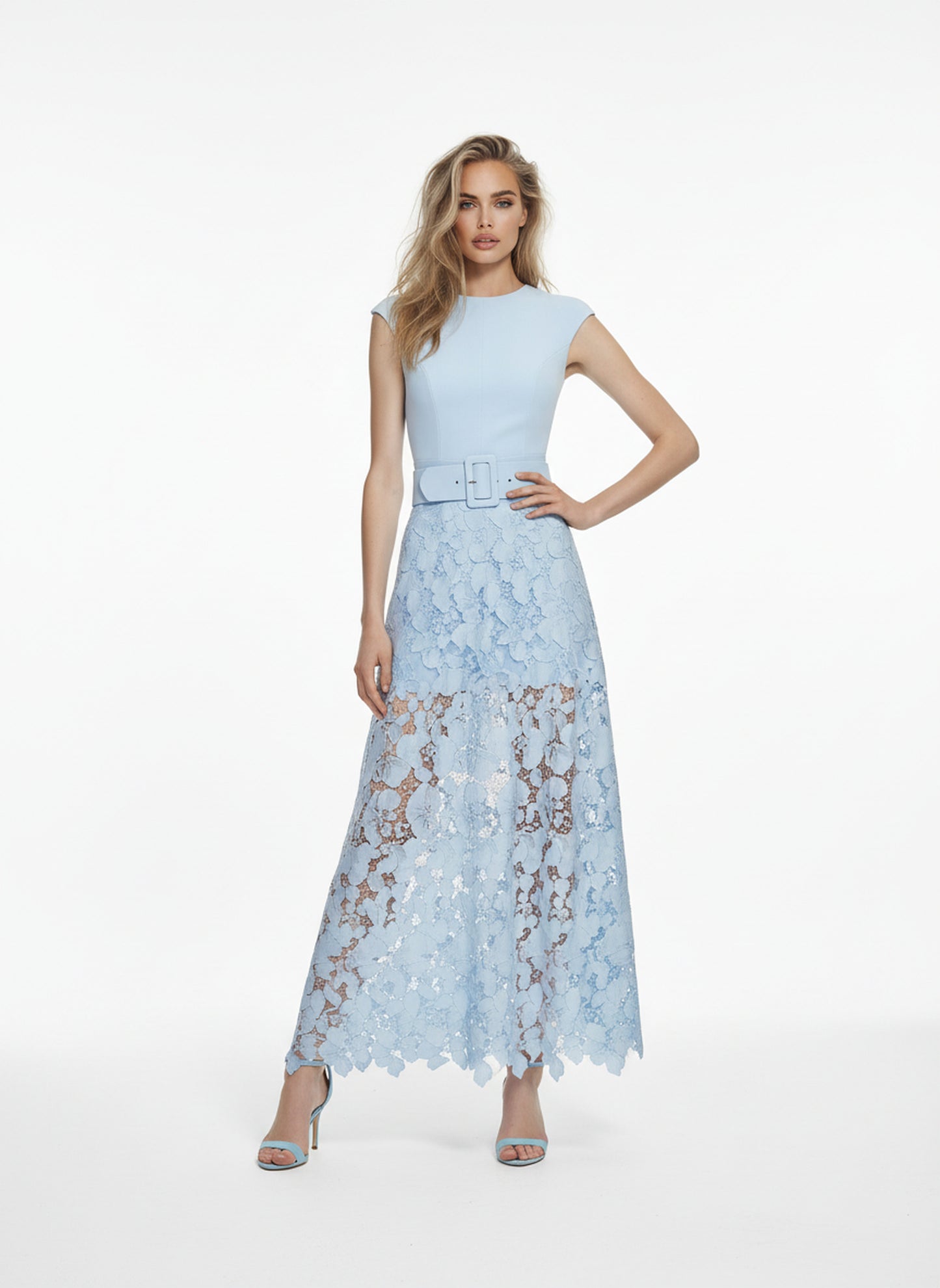 V&LOVE Light Blue Lace Dress — view 1