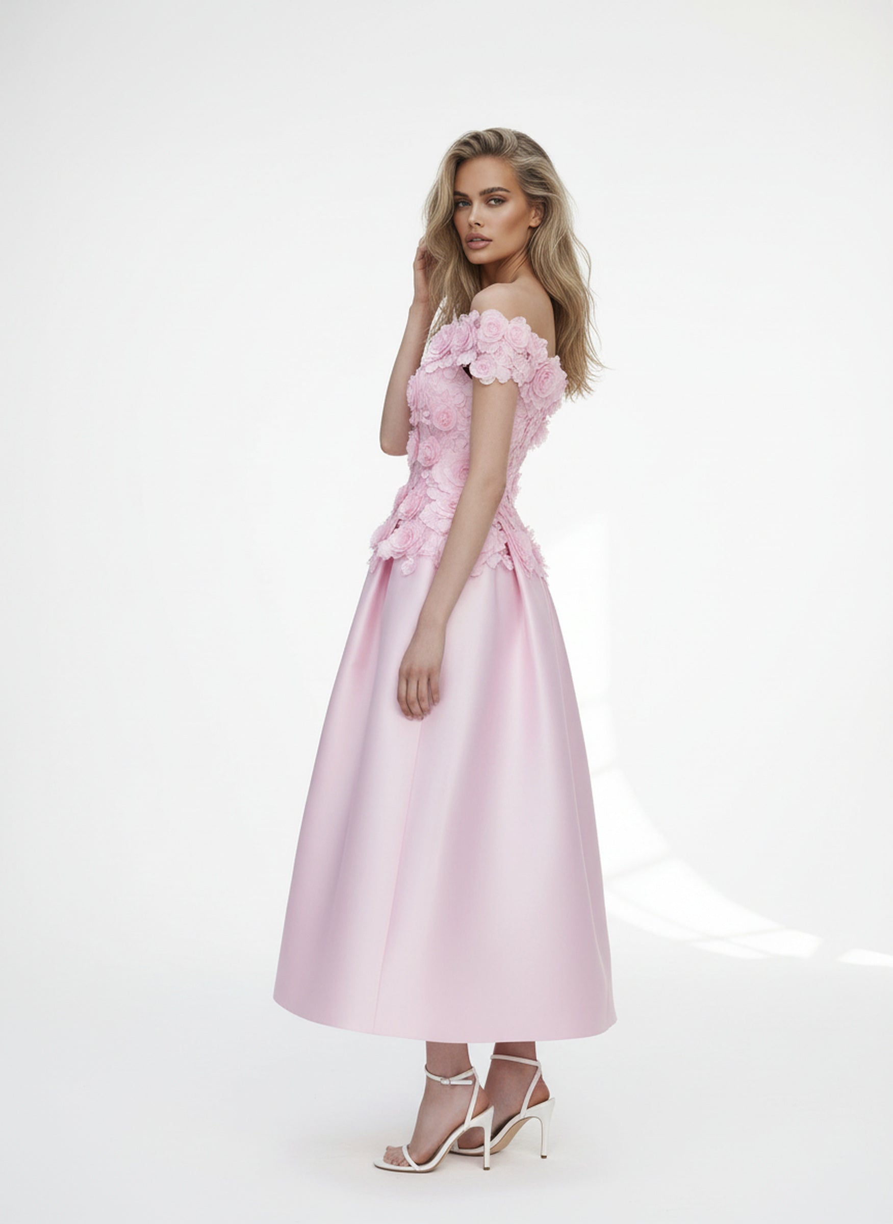 V&LOVE Pink 3D Floral Dress — view 1