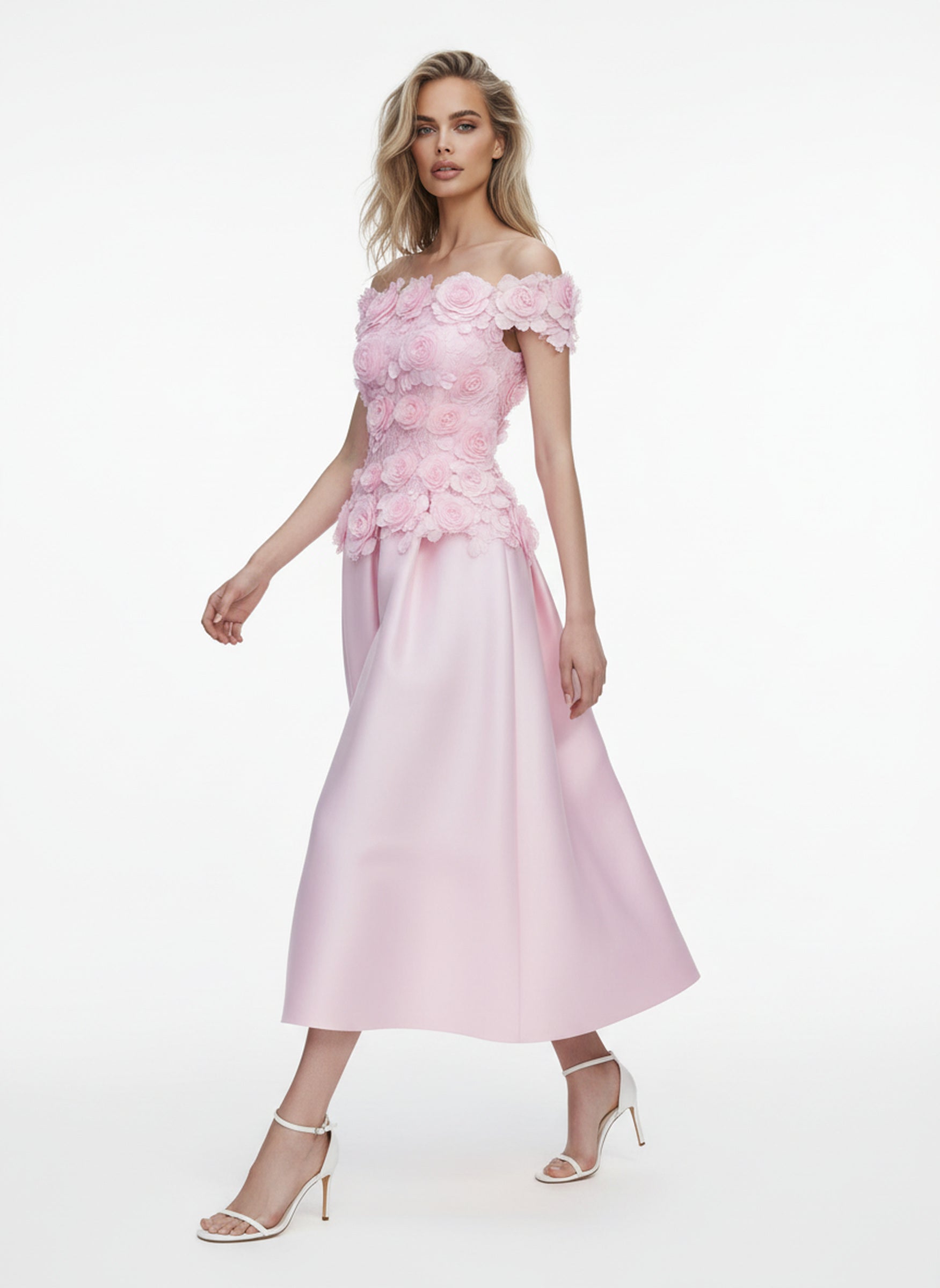 V&LOVE Pink 3D Floral Dress — view 2