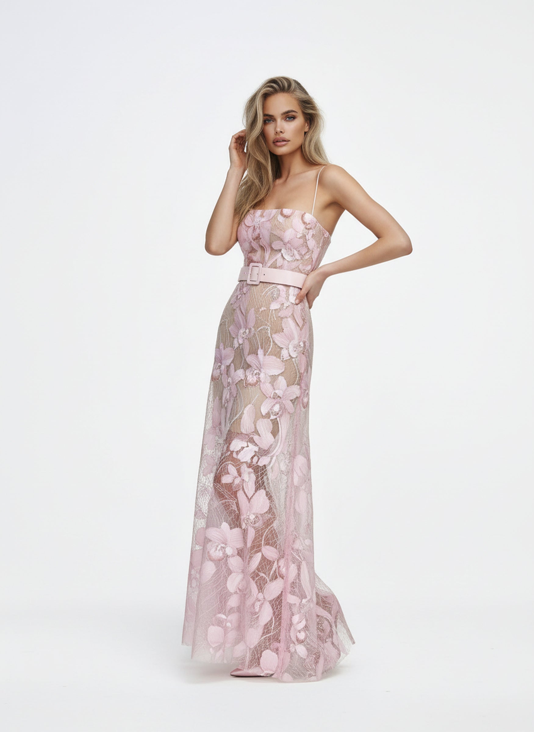 V&LOVE Pink Floral Embroidery Dress — view 2
