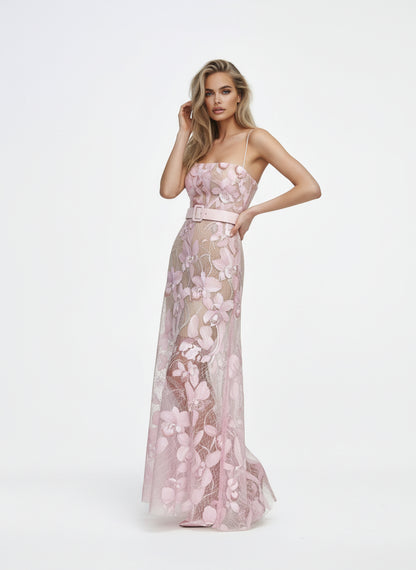 V&LOVE Pink Floral Embroidery Dress — view 2