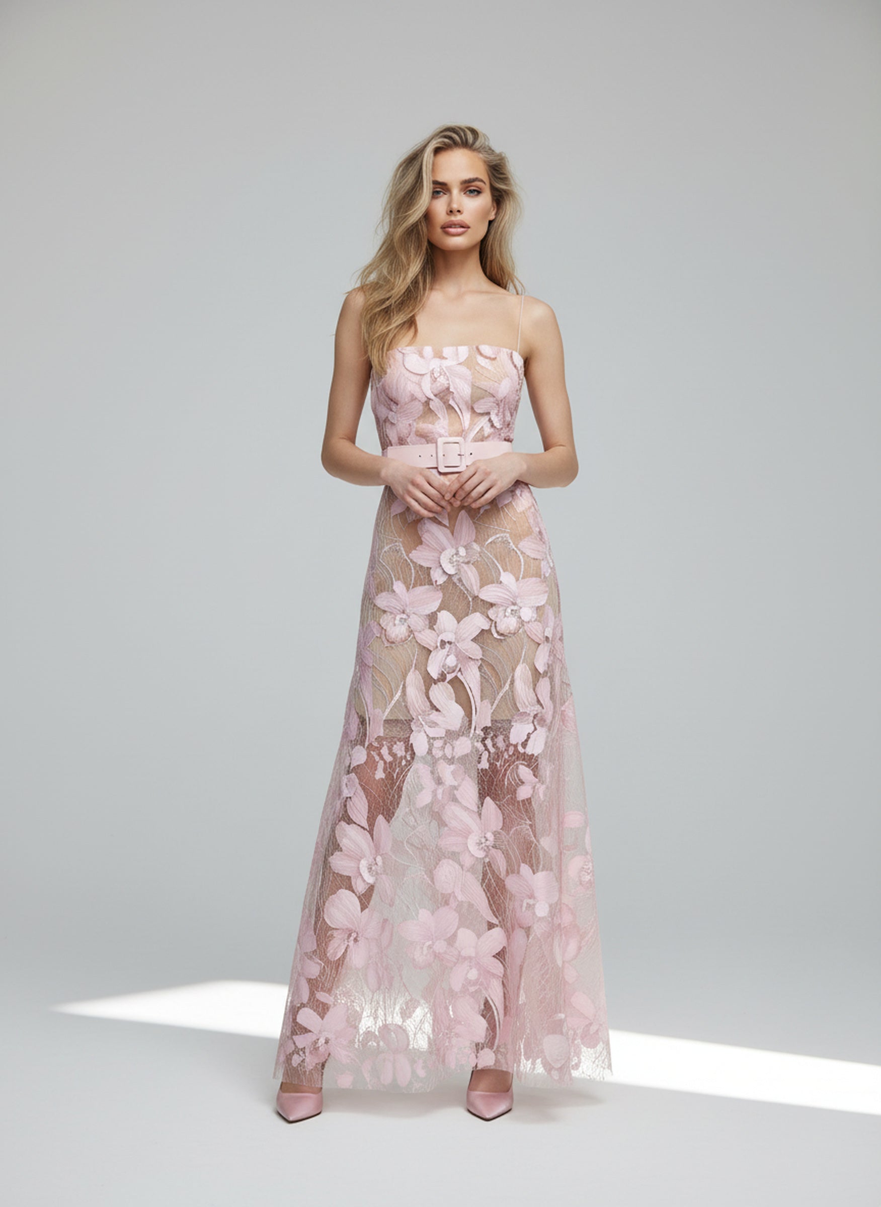 V&LOVE Pink Floral Embroidery Dress — view 3