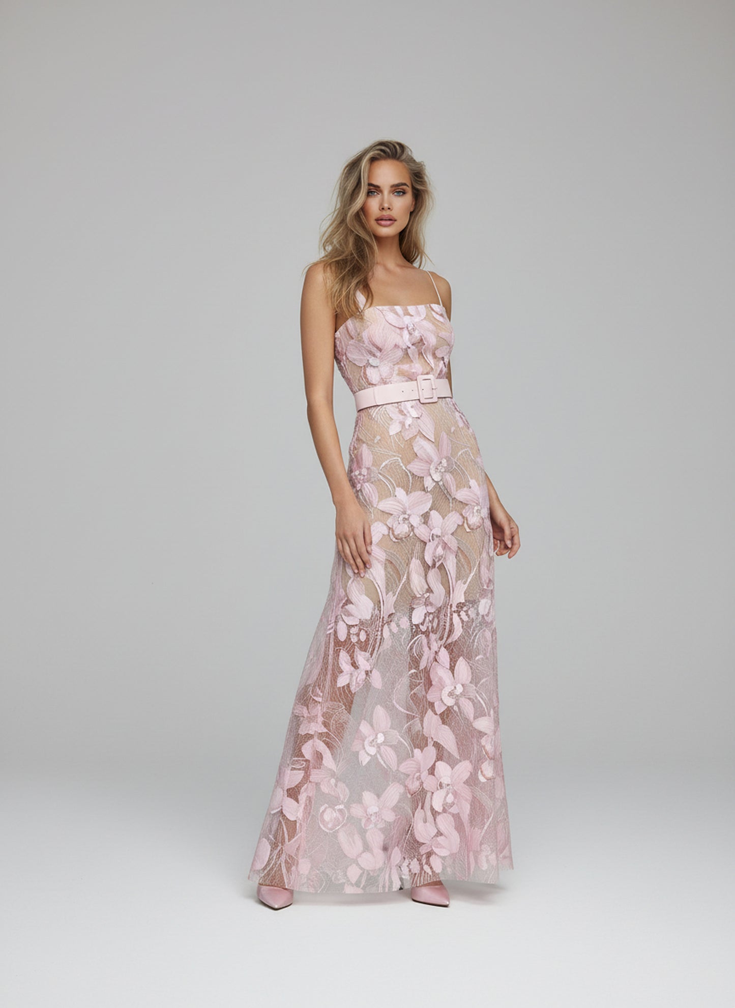 V&LOVE Pink Floral Embroidery Dress — view 4