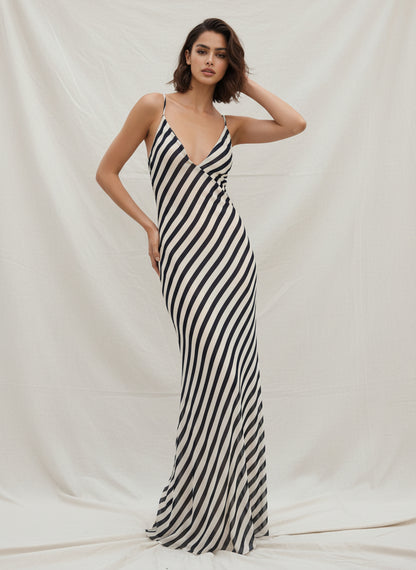 V&LOVE Striped Spaghetti Strap Dress — view 2