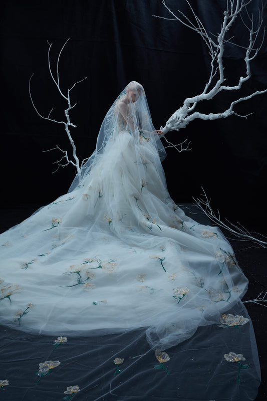 V&LOVE White Camellia Wedding Gown — view 1